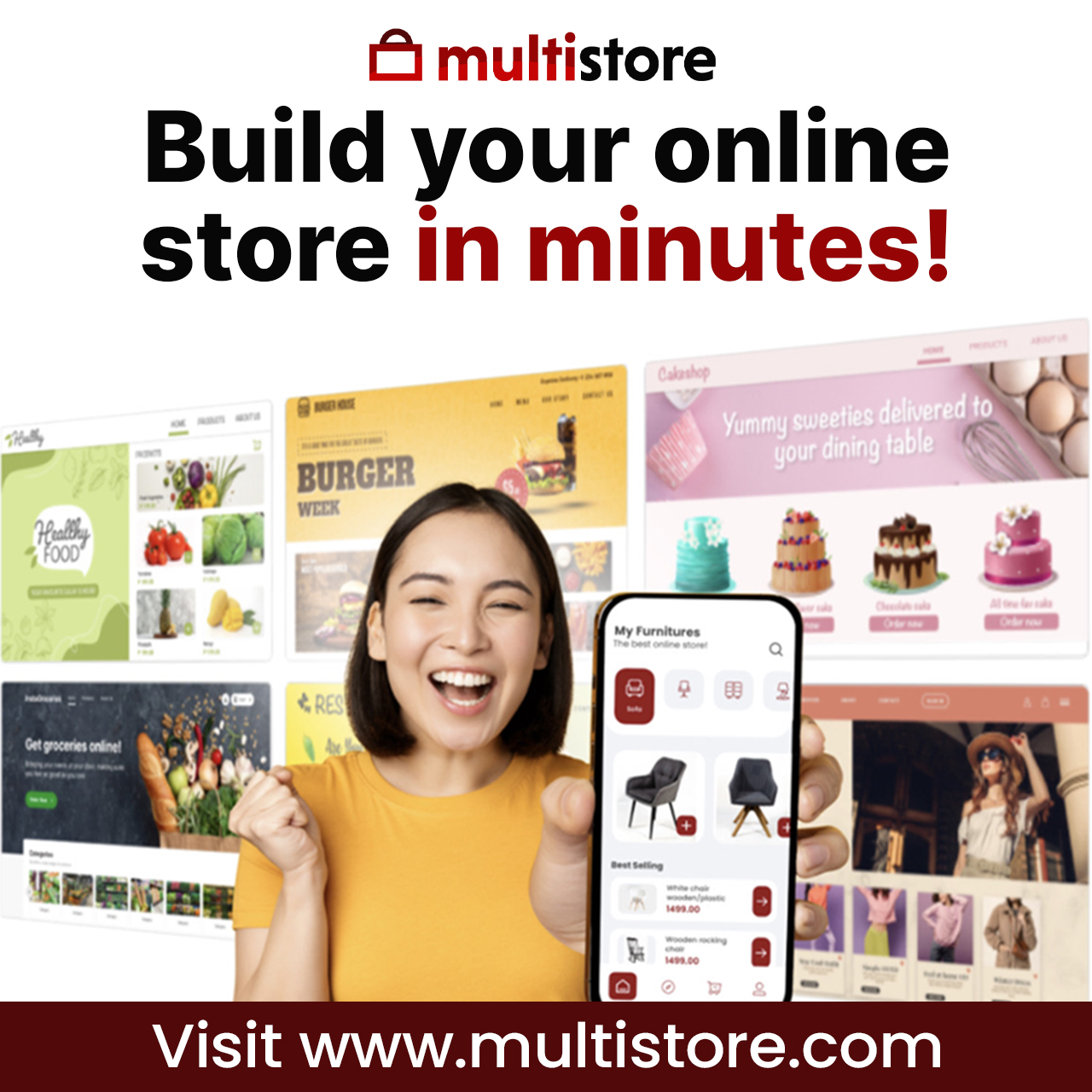 Multistore empowers you to have your own online store within minutes