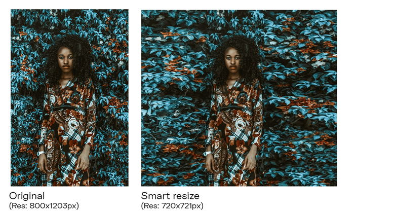 Easily resize image with monochrome backgrounds Easily resize image with monochrome backgrounds