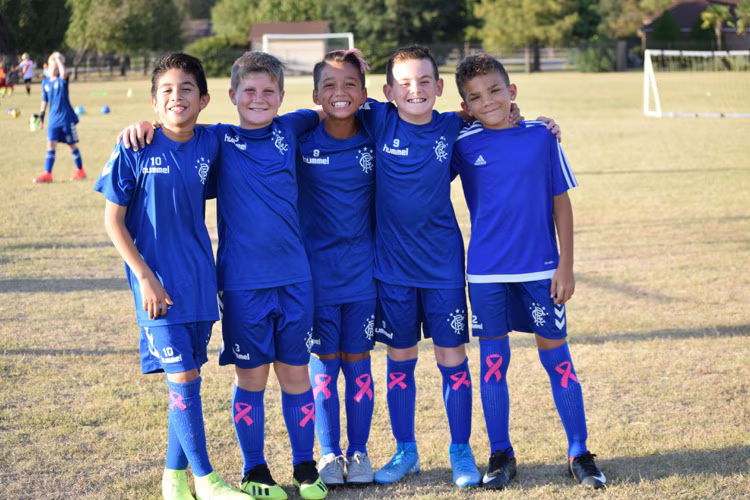 Breast Cancer Awareness Uniform Soccer Team Photo