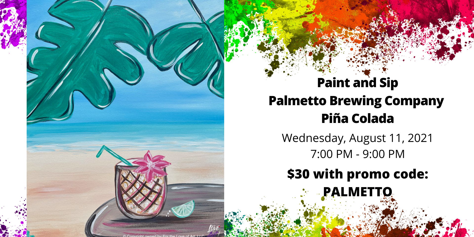 Paint and Sip @ Palmetto Brewing Co. promotional image