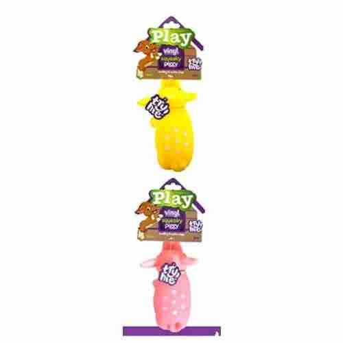 I Oink Vinyl Pig - Yellow, Dark Grey, Pink - Image 3