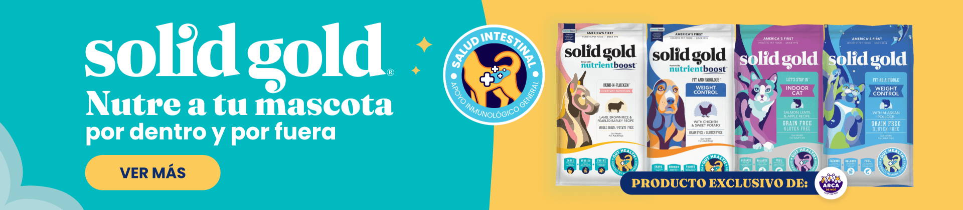 Solid gold: Nutre a tu mascota por dentro y por fuera.