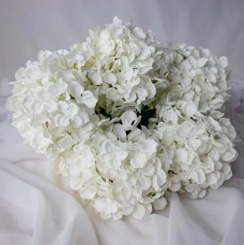 White Hydrangea Soft Touch - Realistic Artificial Flowers