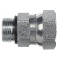 a close-up of a metal nut