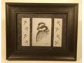 Pencil Sketch Quail by Bob Bertram Framed Print 14.5 x 8.5