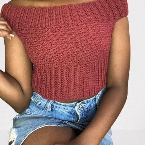 Off-Shoulder-Häkeltop