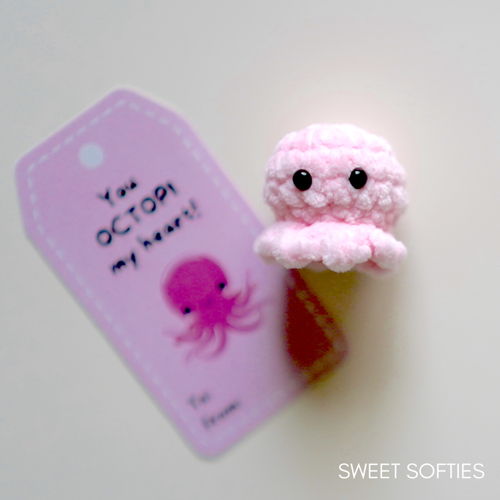 Kostenloses Amigurumi-Muster für einen Baby-Oktopus in 10 Minuten