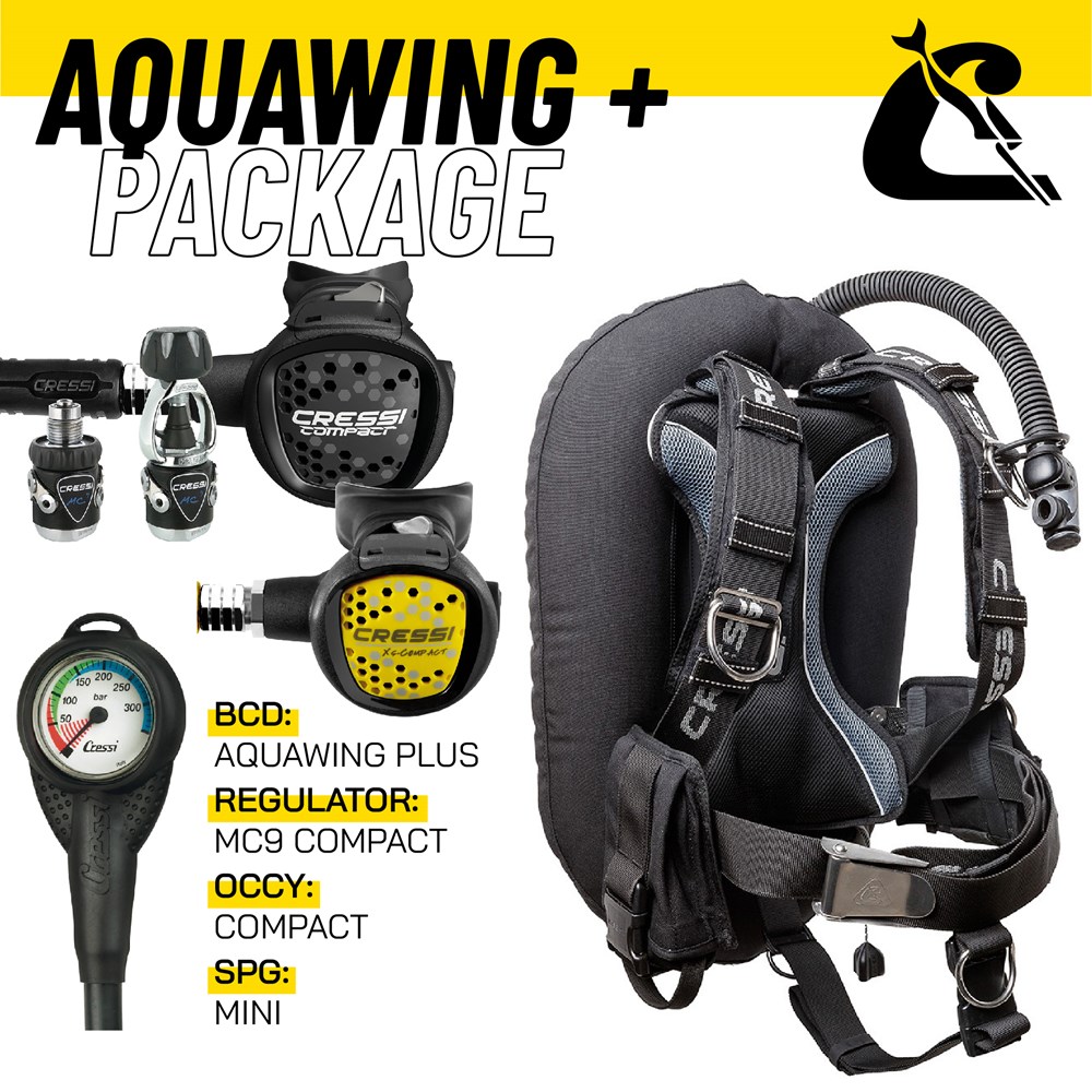 Cressi Aquawing Plus MC9 Compact Hardware Package