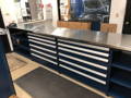Blue Parts Counter with Stainless Top Nashville