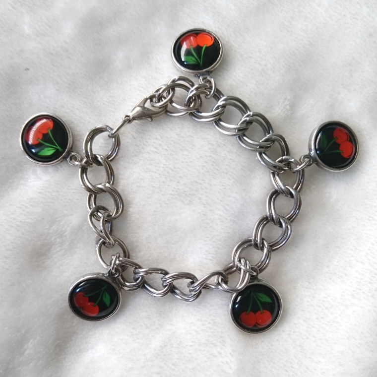 cherry charm bracelet 