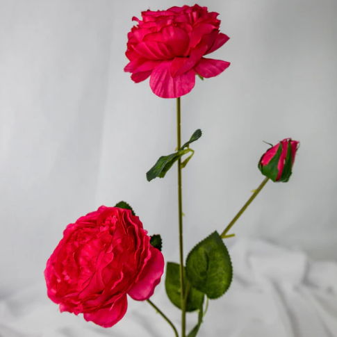 Fuchsia Peony Mini Bloom - Realistic Artificial Flowers - Image 3