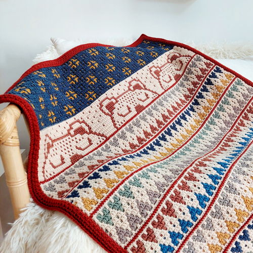 SLEEP TIGHT, LITTLE BEAR. Overlay mosaic crochet baby blanket pattern