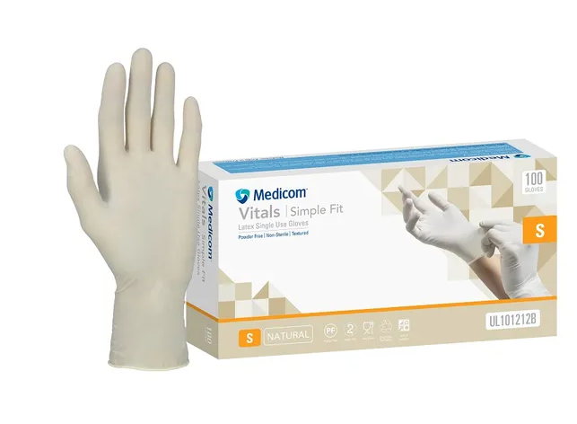 Latex Gloves Powder Free Box of 100