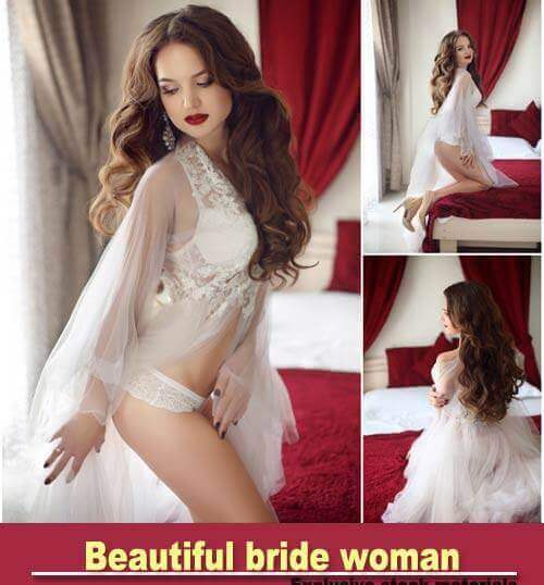 Красивая свадьба - портрет невесты с вьющимися волосами