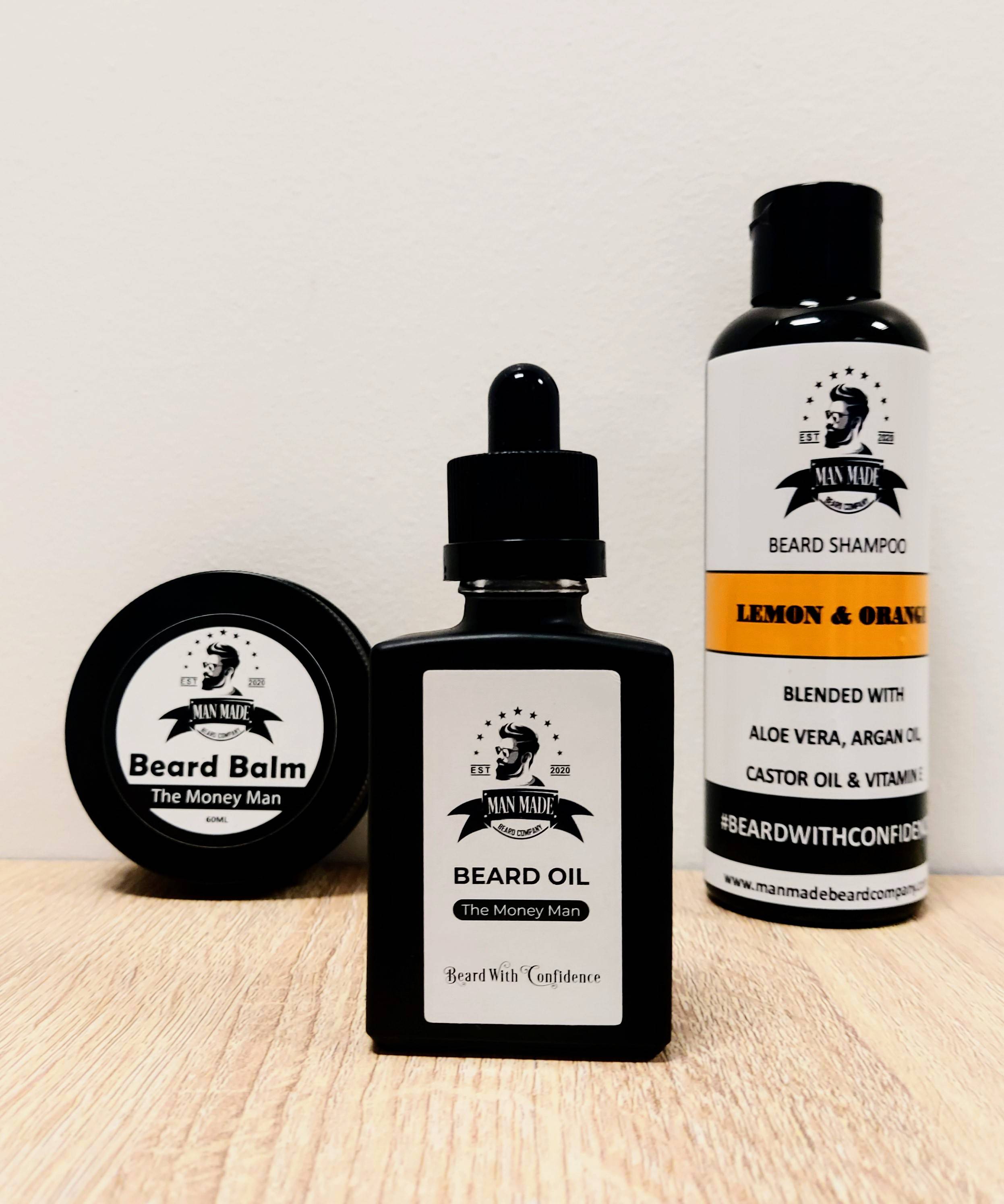 Man Made Bi-Monthly Subscription Bundle, Beard Balm, Beard Oil & Beard Shampoo