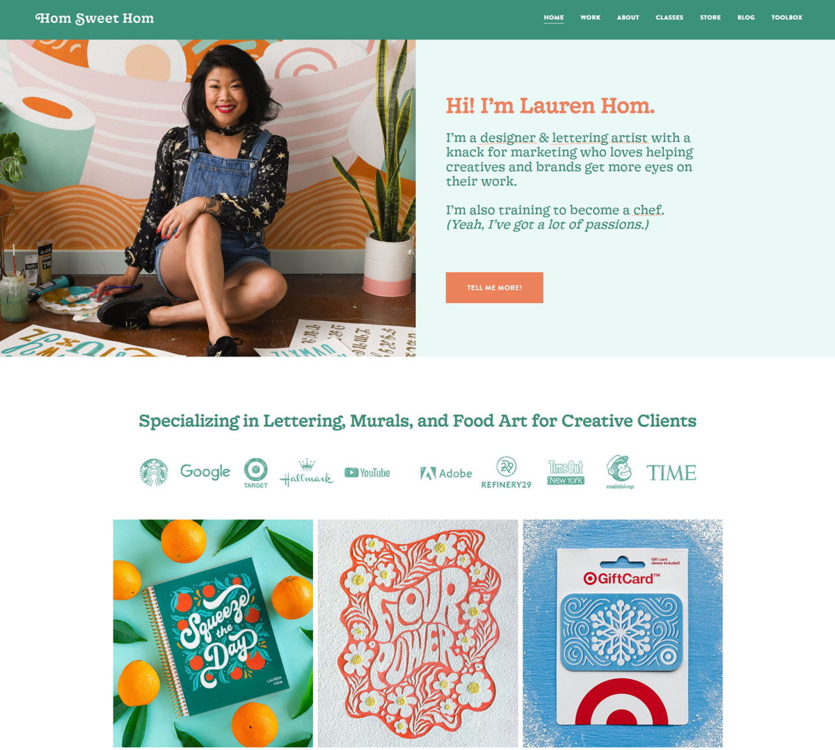 Screenshot of Hom Sweet Hom, from the personal websites collection.