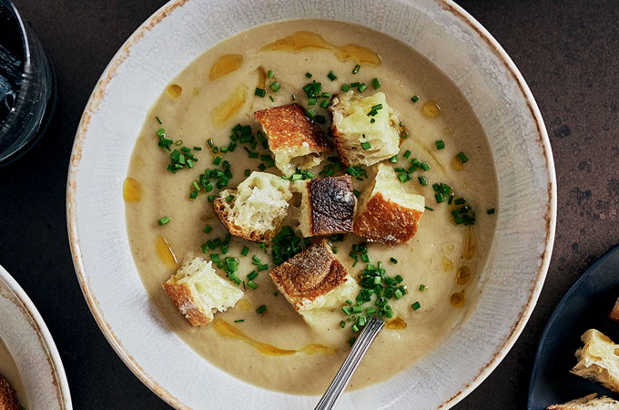Roasted Parsnip and Onion Soup