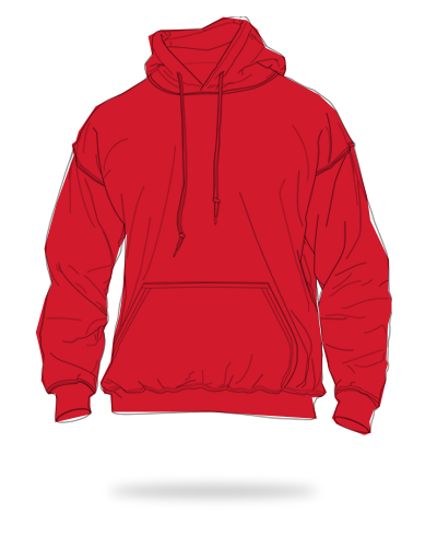 Red kids fit cotton fleece pull over hoodie sj clothing manila philippines