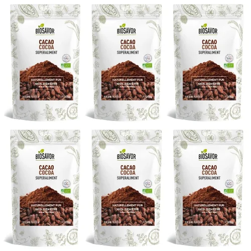 Cacao Bio En Poudre - Lot De 6