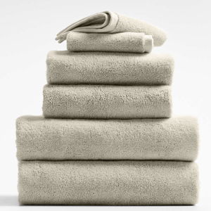 Turkish Cotton Taupe Bath Towel | Crate & Barrel