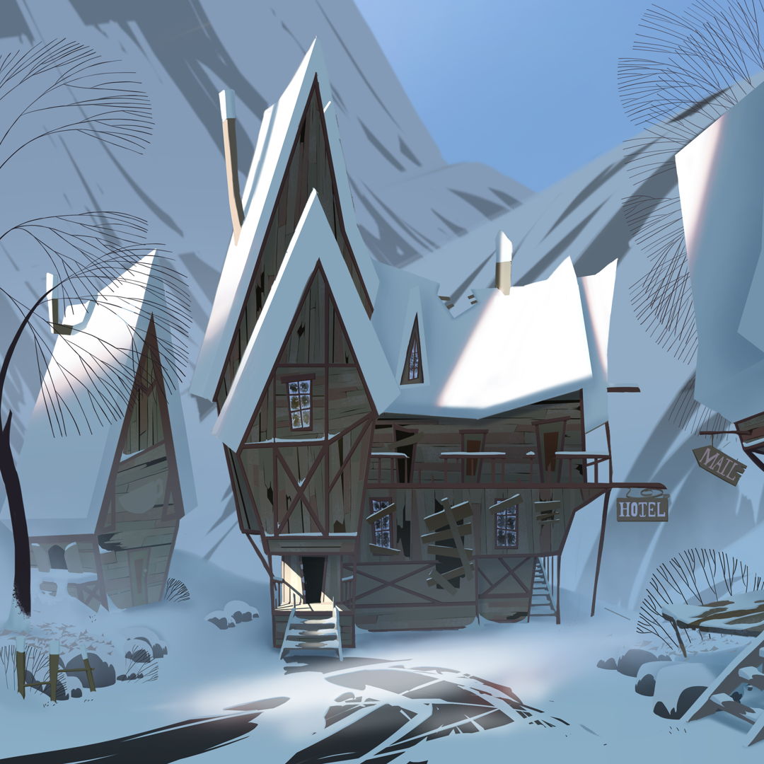 Image of A Quaint Snowy village