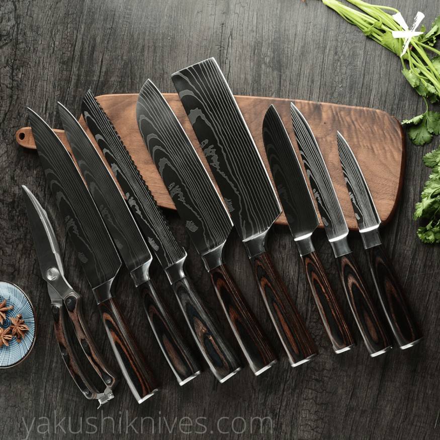 Best Kitchen Knife Set, Japanese Chef Knife Set, Damascus Knives, Professional Kitchen Knives