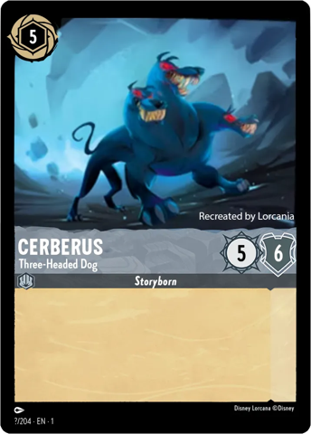 Cerberus card from Disney's Lorcana: The First Chapter.