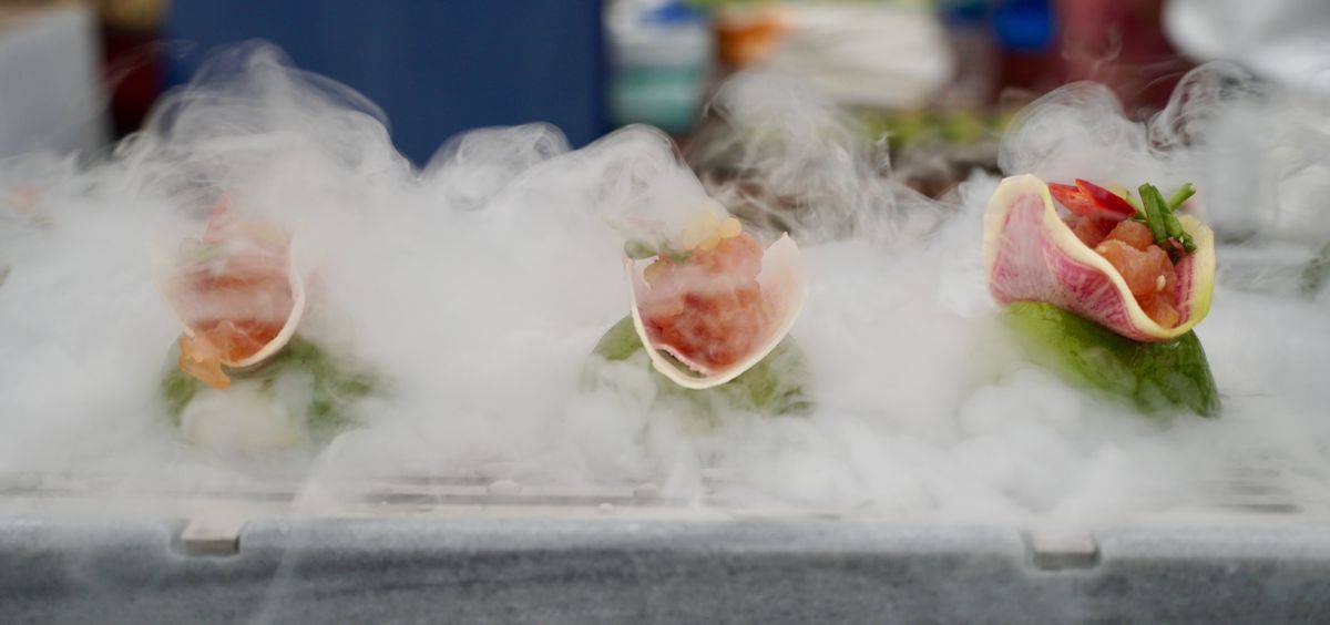 veggie tacos dry ice. Photo credit TastePro