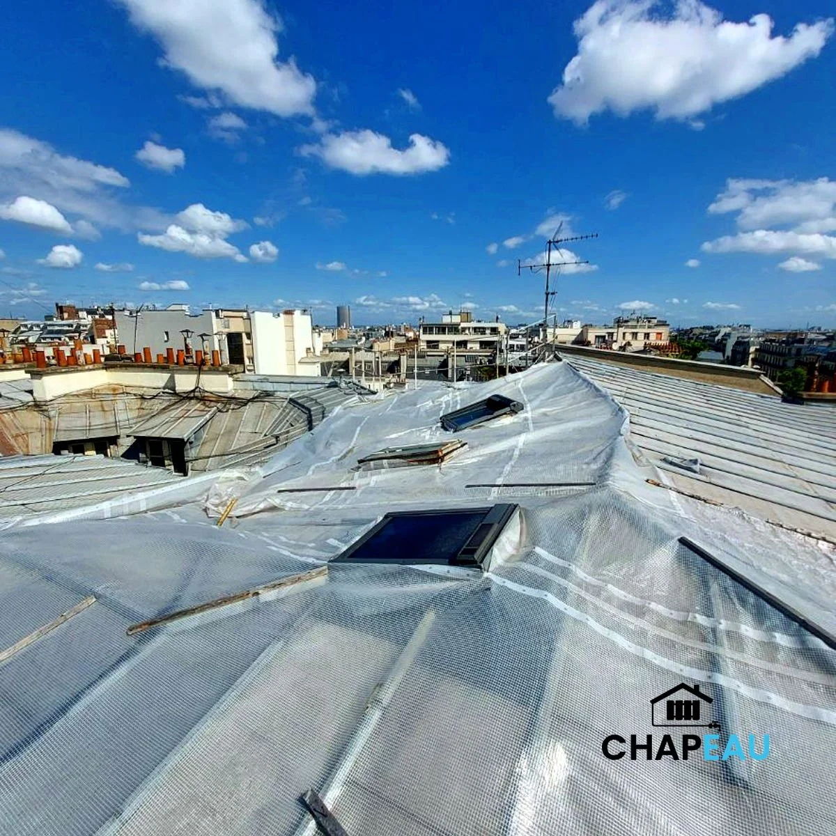Chantier de couverture avenue Kléber à Paris 16e — Entreprise Chapeau