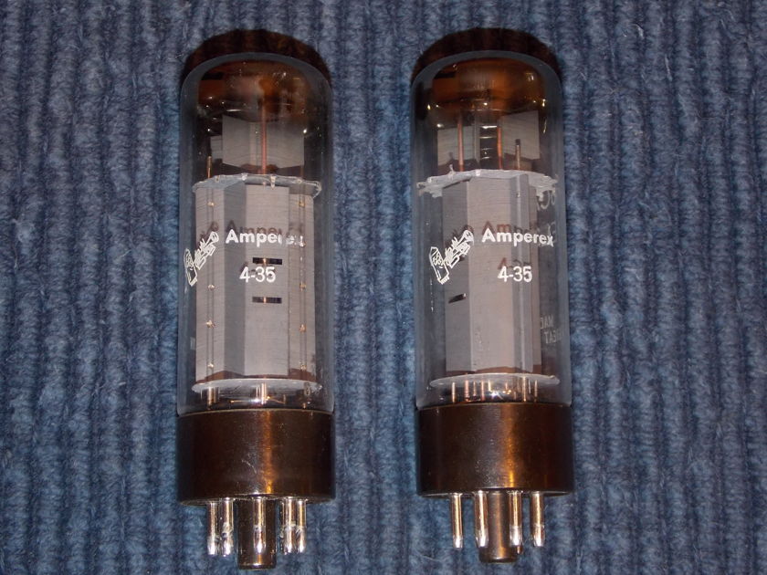 Amperex Bugle Boy EL34 / 6CA7 NOS in box, dual halo getters, Test 109  & 110%