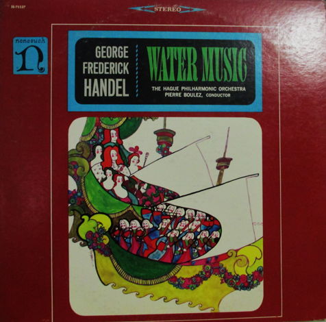HANDEL (VINTAGE LP) - WATER MUSIC PIERRE BOULEZ, CONDUC...