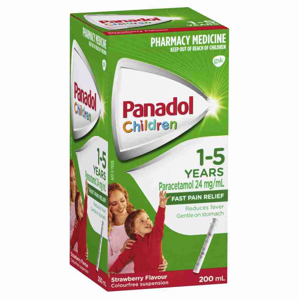 Panadol Children 1-5 Years Colourfree Suspension, Strawberry Flavour, 200Ml - Image 2