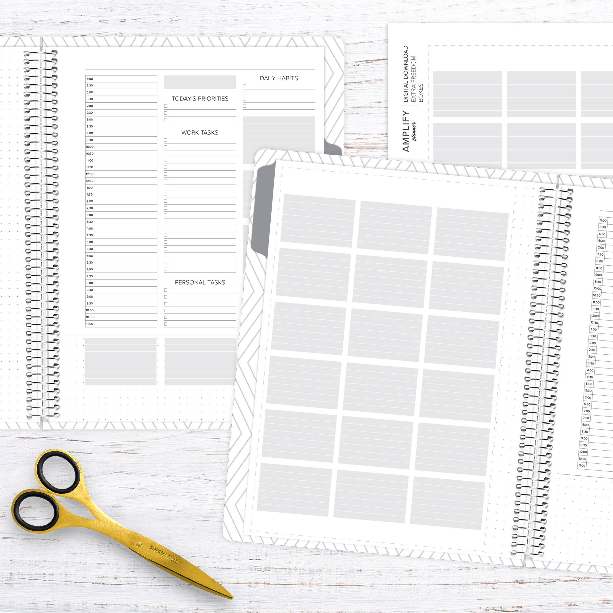 amplify planner hourly timeline cover download