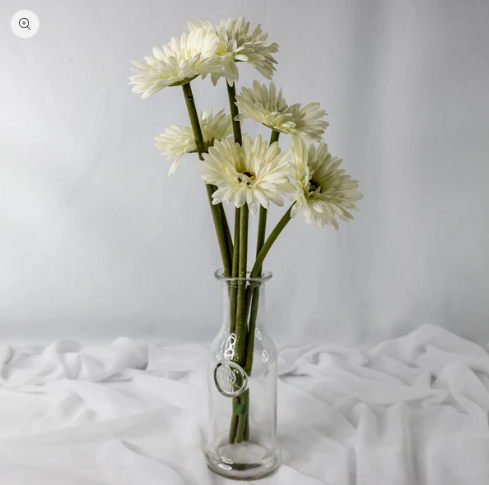 White Real Touch Gerbera - Realistic Artificial Flowers