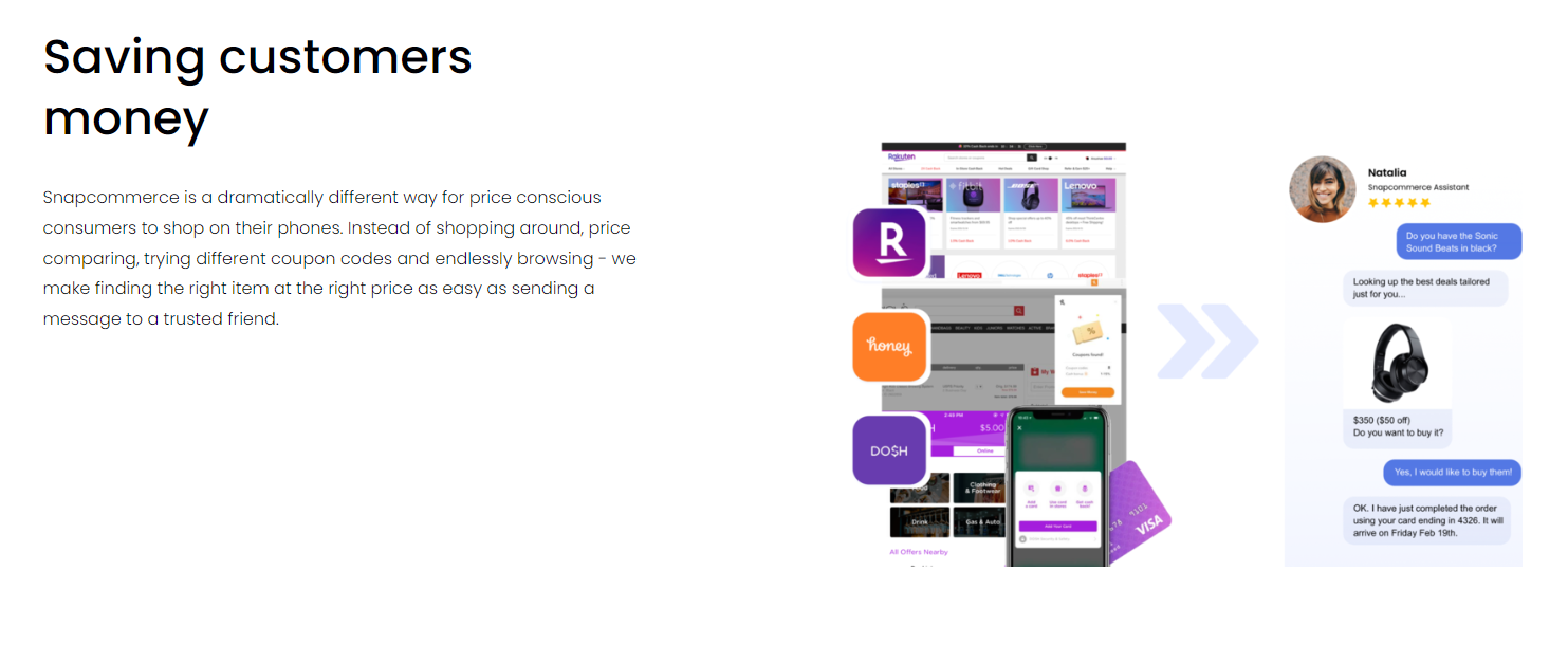 Snapcommerce product / service