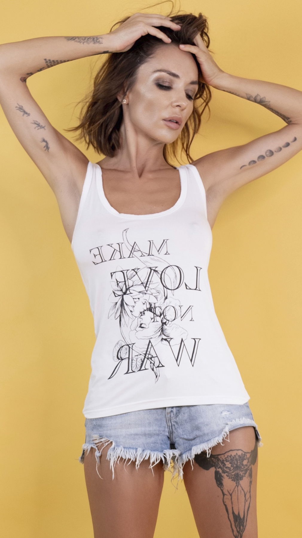 White Support Tank Top