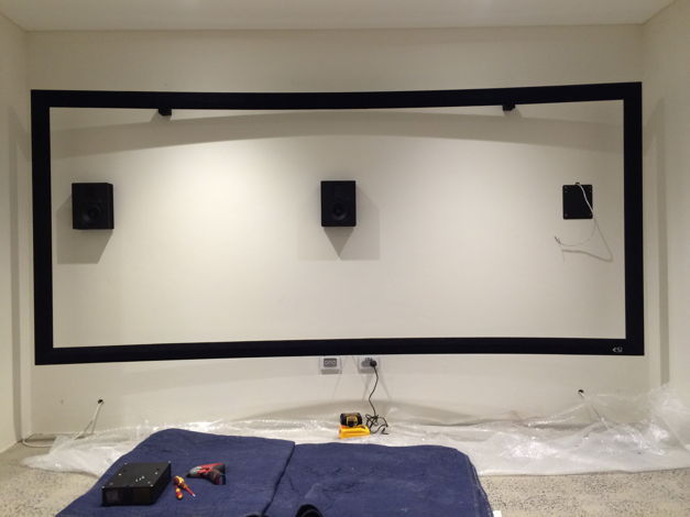 S15 on wall speakers as previously installed behind AT Screen