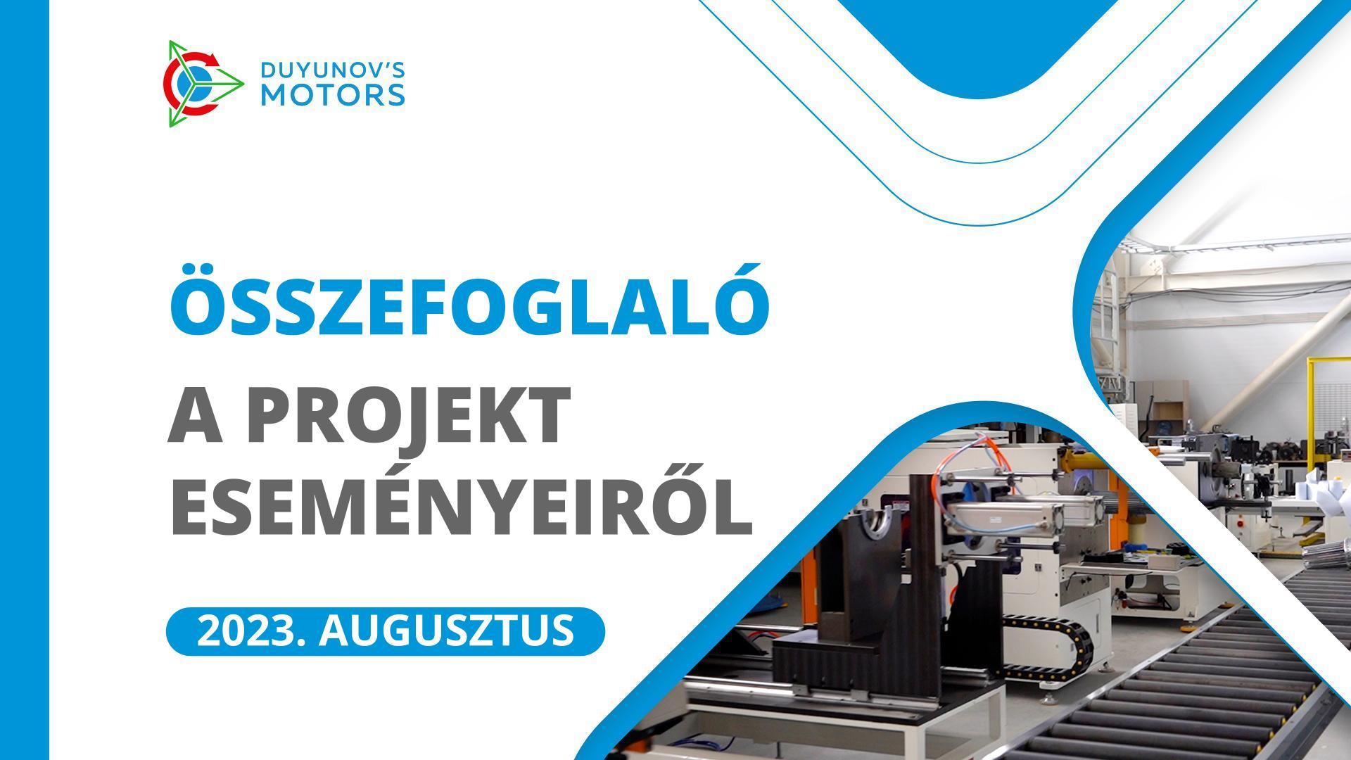 A projekt legfontosabb augusztusi eseményei