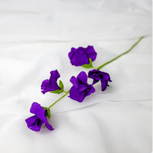 Purple Sweet Pea - Realistic Artificial Flowers - Image 6