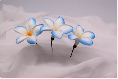 Ocean Breeze Frangipani Real Touch (6 Pack) - Realistic Artificial Flowers - Image 4
