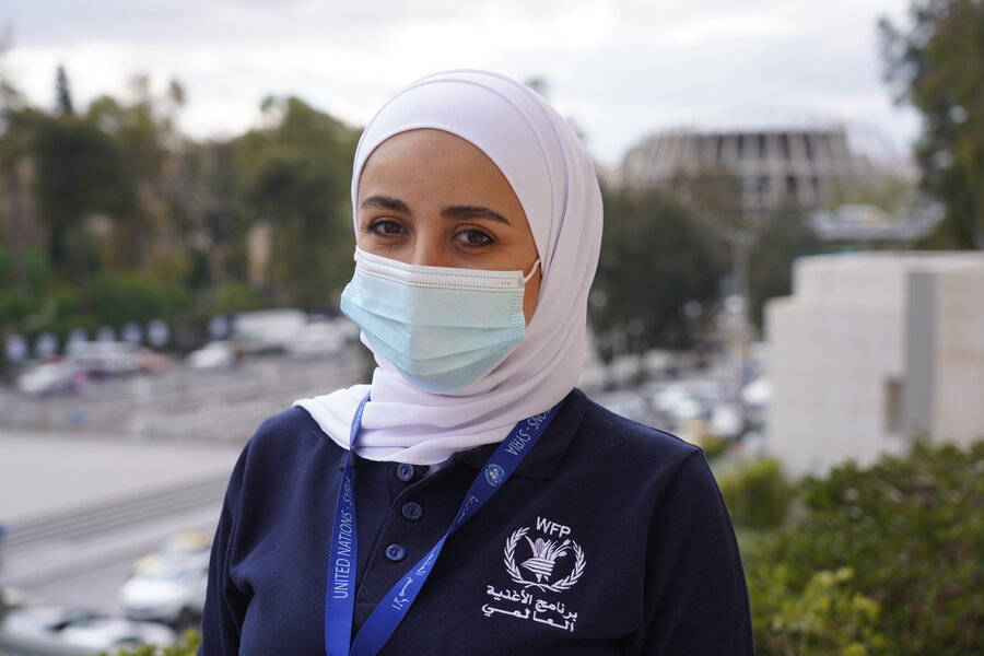 Nour Abdallah, a field monitor for WFP in Syria