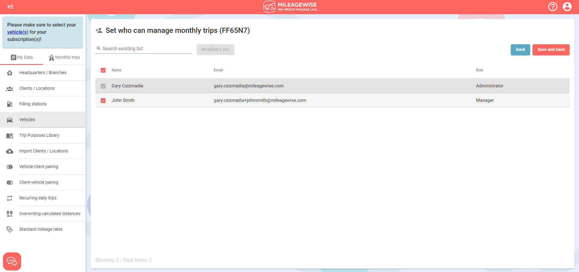 fleet management MileageWise