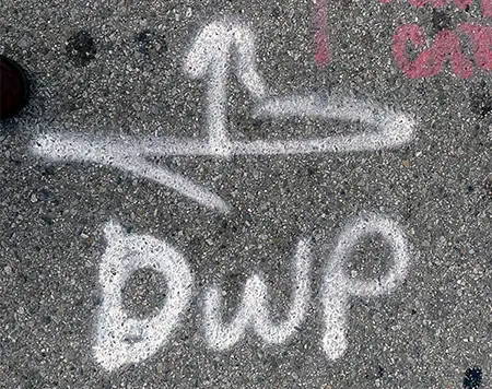 graffiti on asphalt