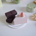 Cute chocolate and cake pieces from the Montessori Picnic Set.