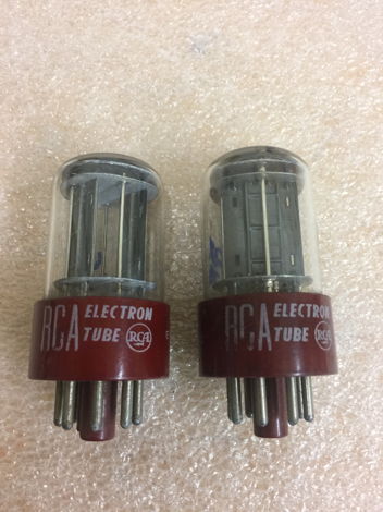 NOS RCA 5692 Red Base matching pair premium 6SN7GT
