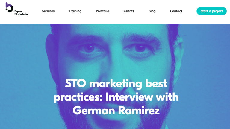 News cover STO marketing best practices: Interview with German Ramirez