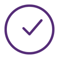 purple outline of a clock