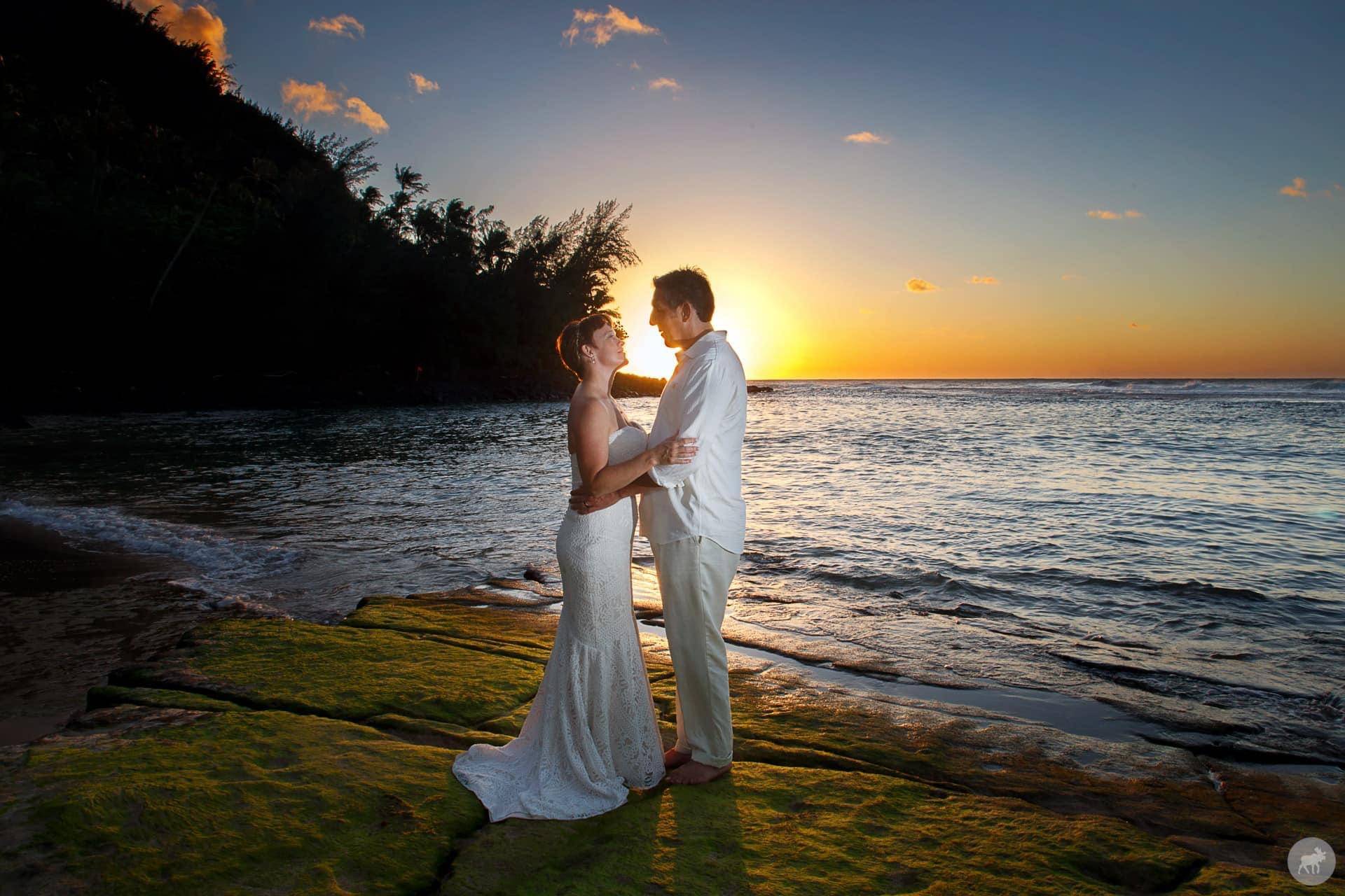 Paul and Meredith at their wedding in Hawaii in 2016.