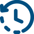 Real Time Monitoring Clock History Icon
