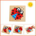 Ladybug Montessori wooden puzzle toy for toddlers. 